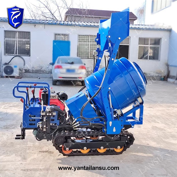 Mini Crawler Type Cement Concrete Mixer Mortar Mixing Machine
